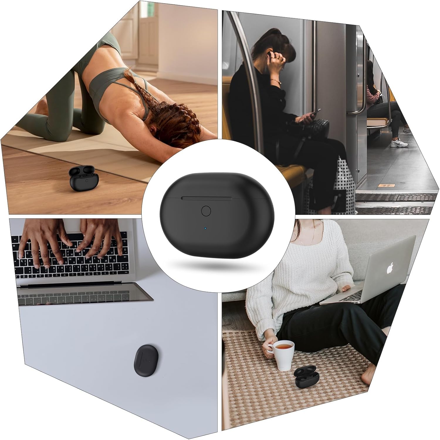 Jinstyles Replacement Charging Case Compatible with Studio Buds & Studio Buds+: Charger Case with Bluetooth Pairing Button, 660mAh Battery, Not Included Earbuds