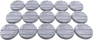 EnderToys Miniature Bases - Scenic Texture - Wooden Plank - 32mm (15pcs), Stands for Miniature Models, 3D Printed and Paintable