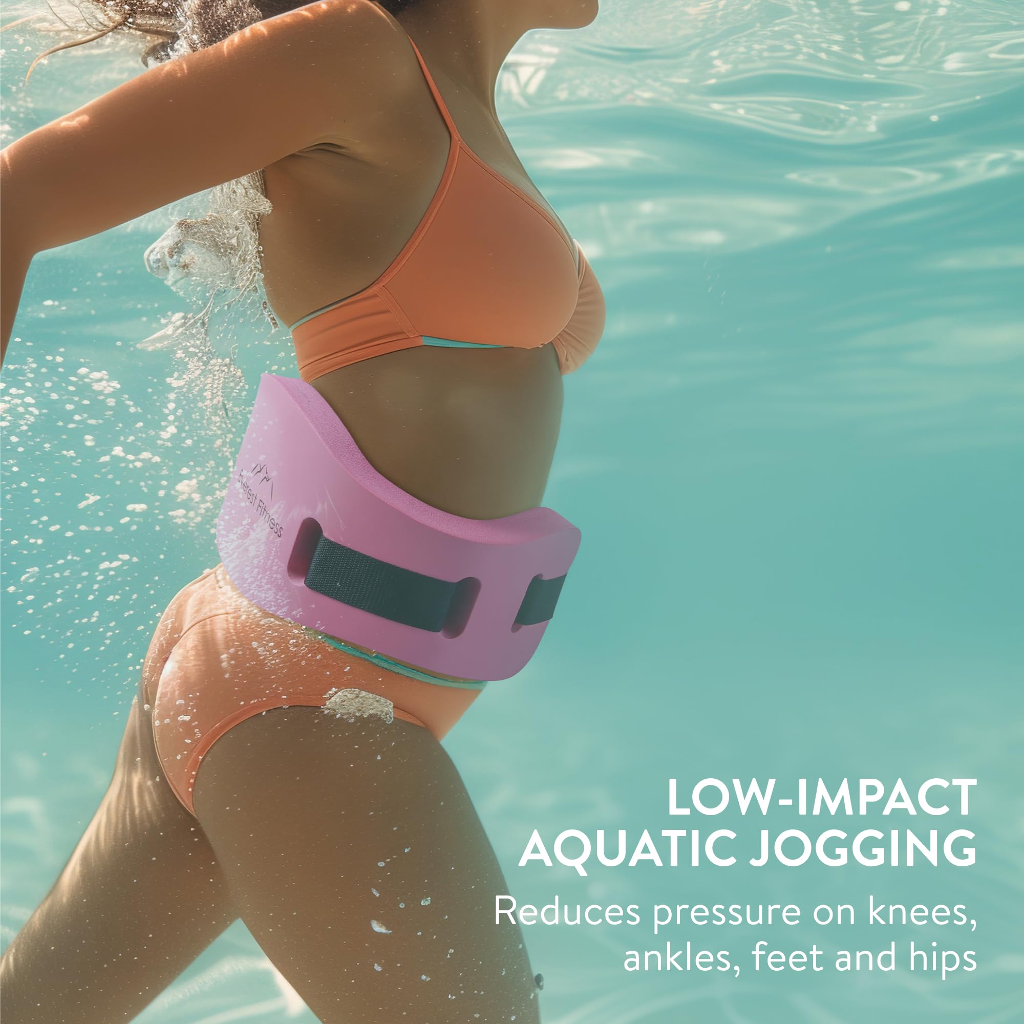 Ceinture De Natation Everest Fitness – Aqua-jogging, Aquagym, Fitness Aquatique, Réglable, Supporte 100 Kg, Gris
