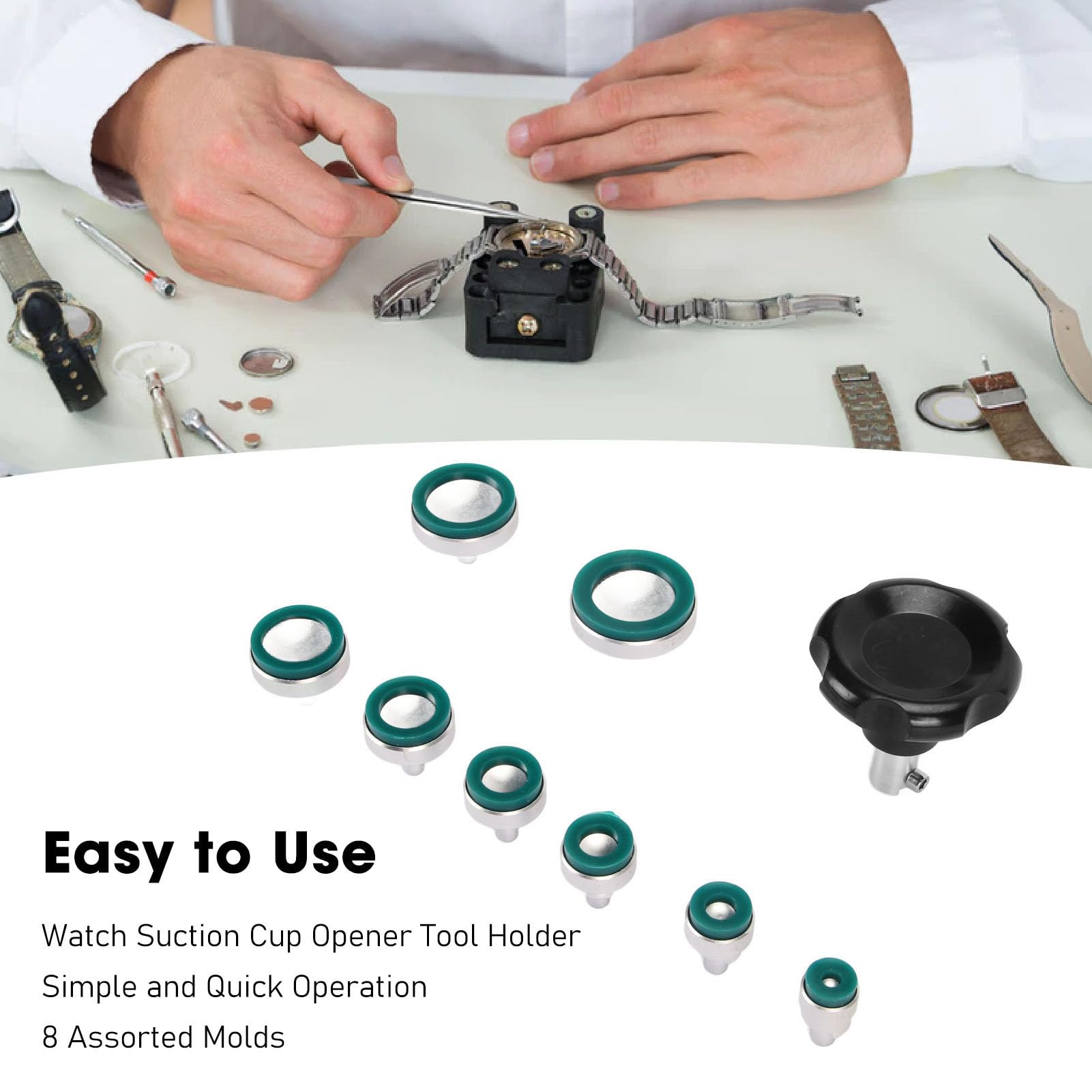 Cryfokt Kit de Soporte para Abridor de Ventosa de Reloj Ajustable,