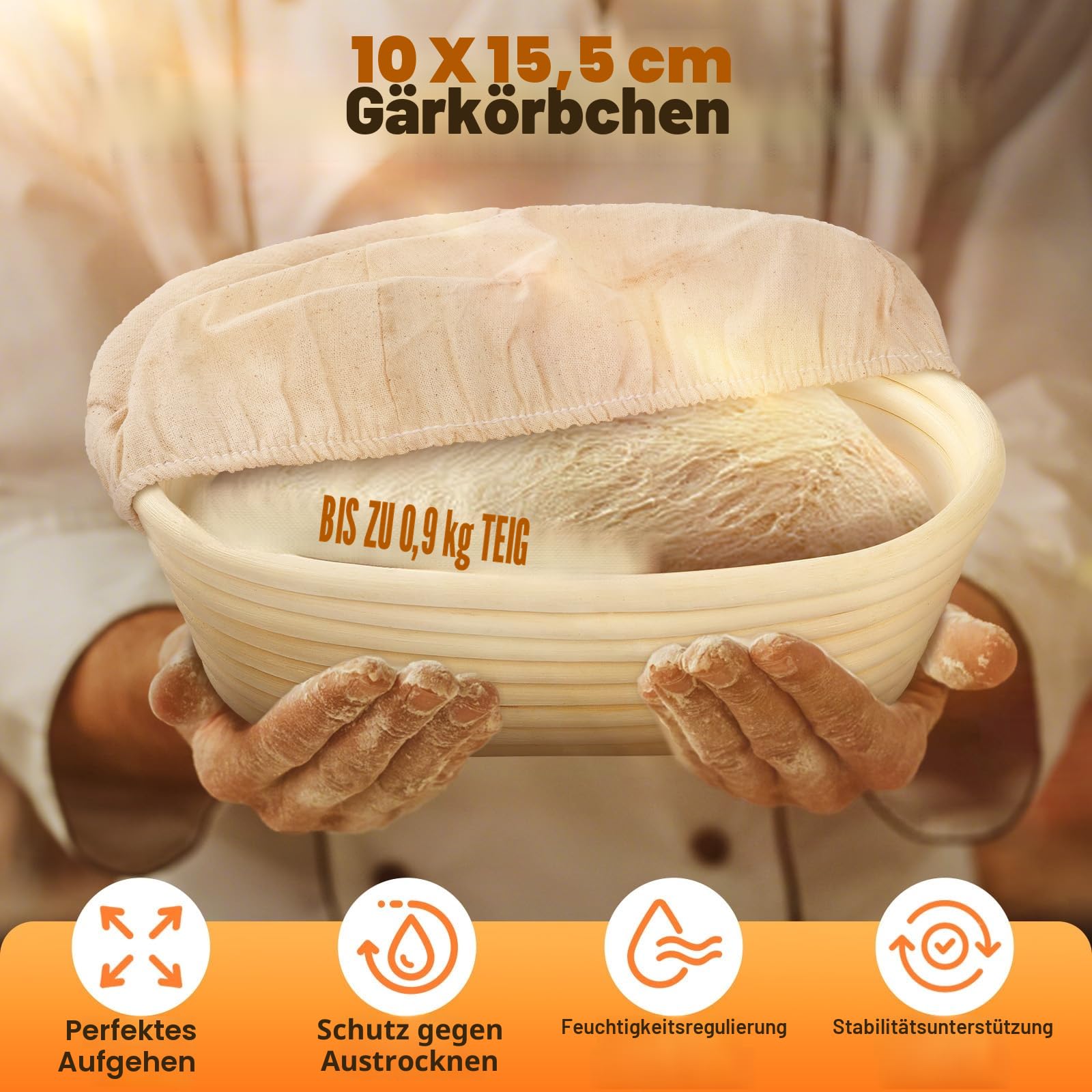 NZQXJXZ 35cm Brotbackform mit Deckel, Gusseisen Topf Dutch Oven Gusseisenpfanne für Brot Backen, Banneton Brot Gärkorb Sauerteig Brotbacken Zubehör für Laib Form, Toast Brotbackform Eckig