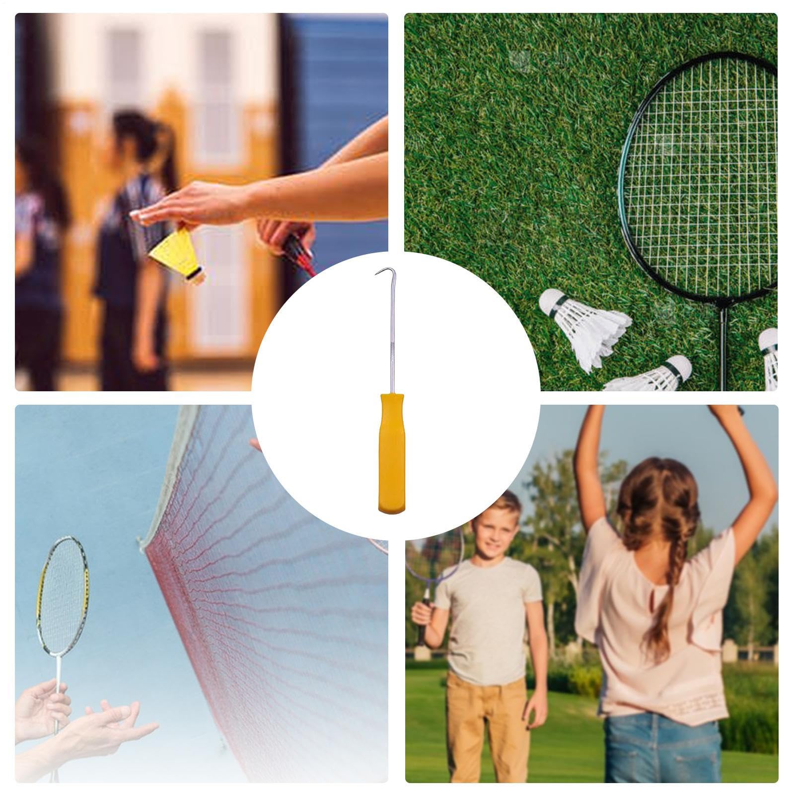 Kit de Encordar Raquetas de Tenis: Gancho para Enhebrar, Extractor de Punzón Recto, Duradero, Agarre de Precisión