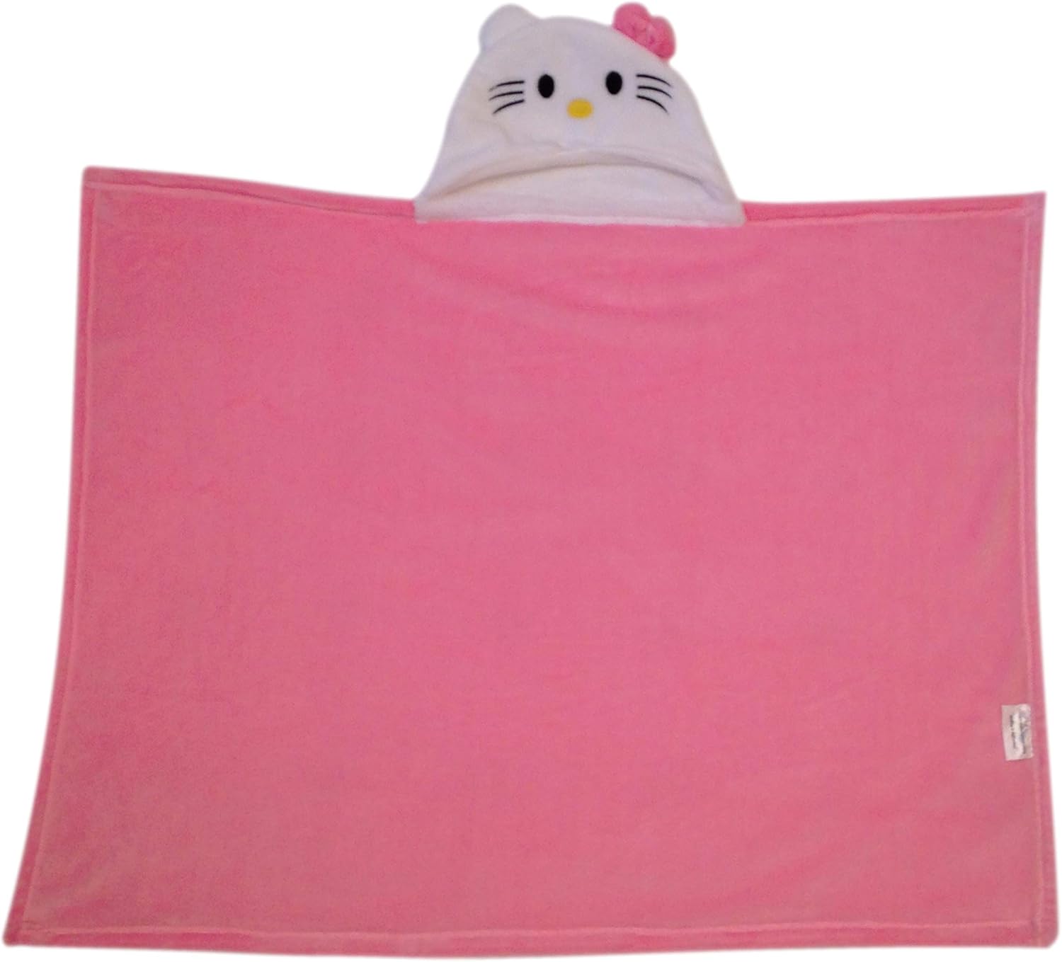 Hooded Toddler Blanket | Plush Soft Animal Baby or Infant Hoodie Blankie 36x27 + Hood (Light Pink)
