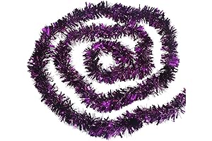 Vivid Purple Tree Garland - Adorn Your Festivities with Shimmering Glamour
