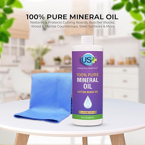 Miniatura 7 de Aceite mineral 100% puro de 32 onzas, aceite para tablas de cortar, grado alimenticio, USP, restaura y protege tablas de cortar, bloques de