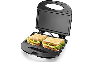 Aigostar Toaster Electric Grill Black with Deep Grid Surface for Roasting Steaks...