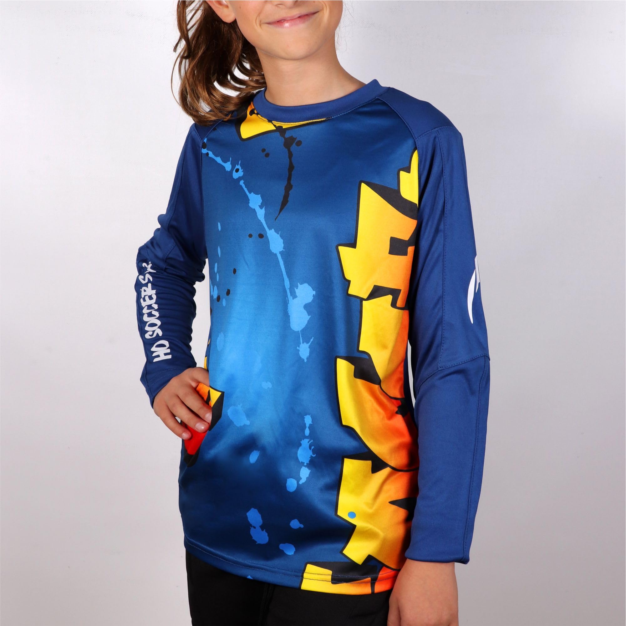HO Soccer Graffiti Daring Blue Camiseta Unisex niños