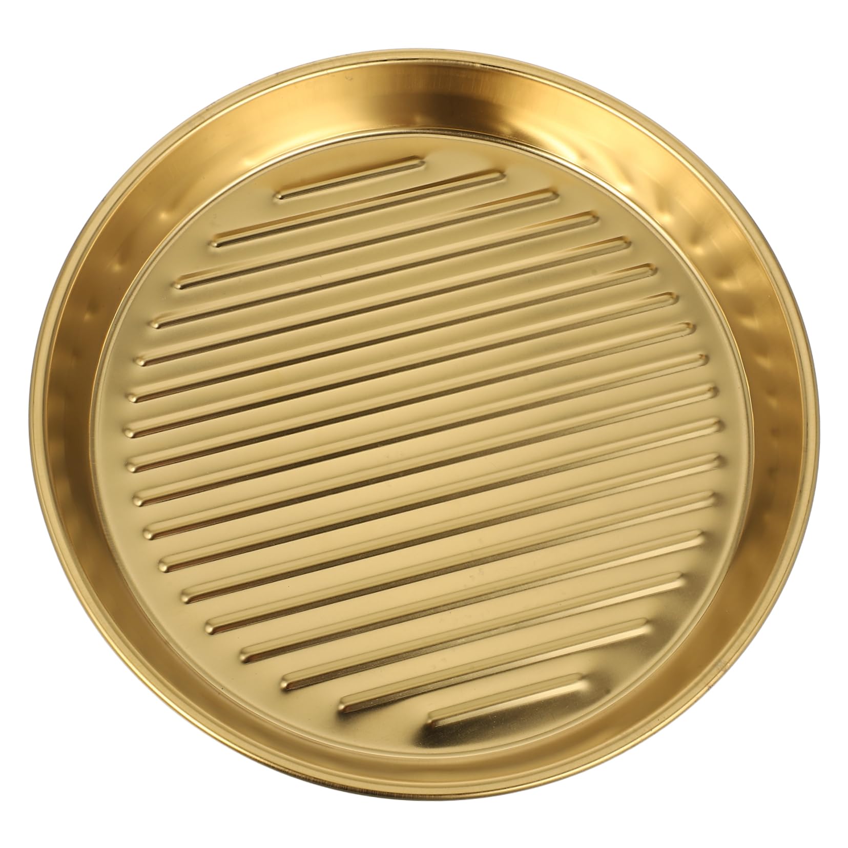 MUSISALY Stainless Steel Round Dinner Plate 20cm Bbq Steak Seafood Platter Family Gathering Outdoor Bbq Accessory Easy Clean Stackable