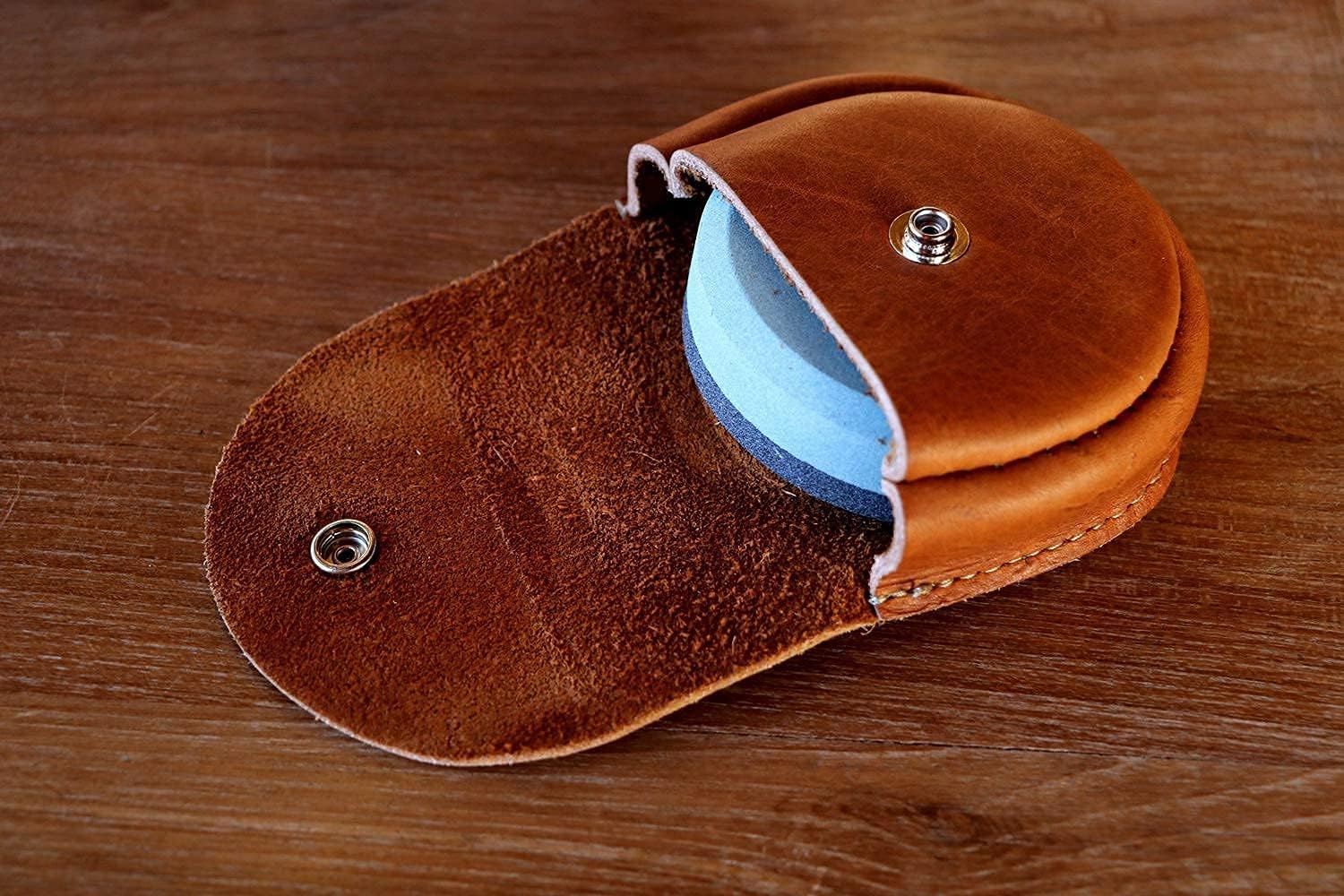 Helko Werk Axe Sharpening Stone and File, Leather Case and Oil - 120 Coarse Grit / 320 Fine Grit (Stone, Pouch, File, Oil) #22100#22101#F8689