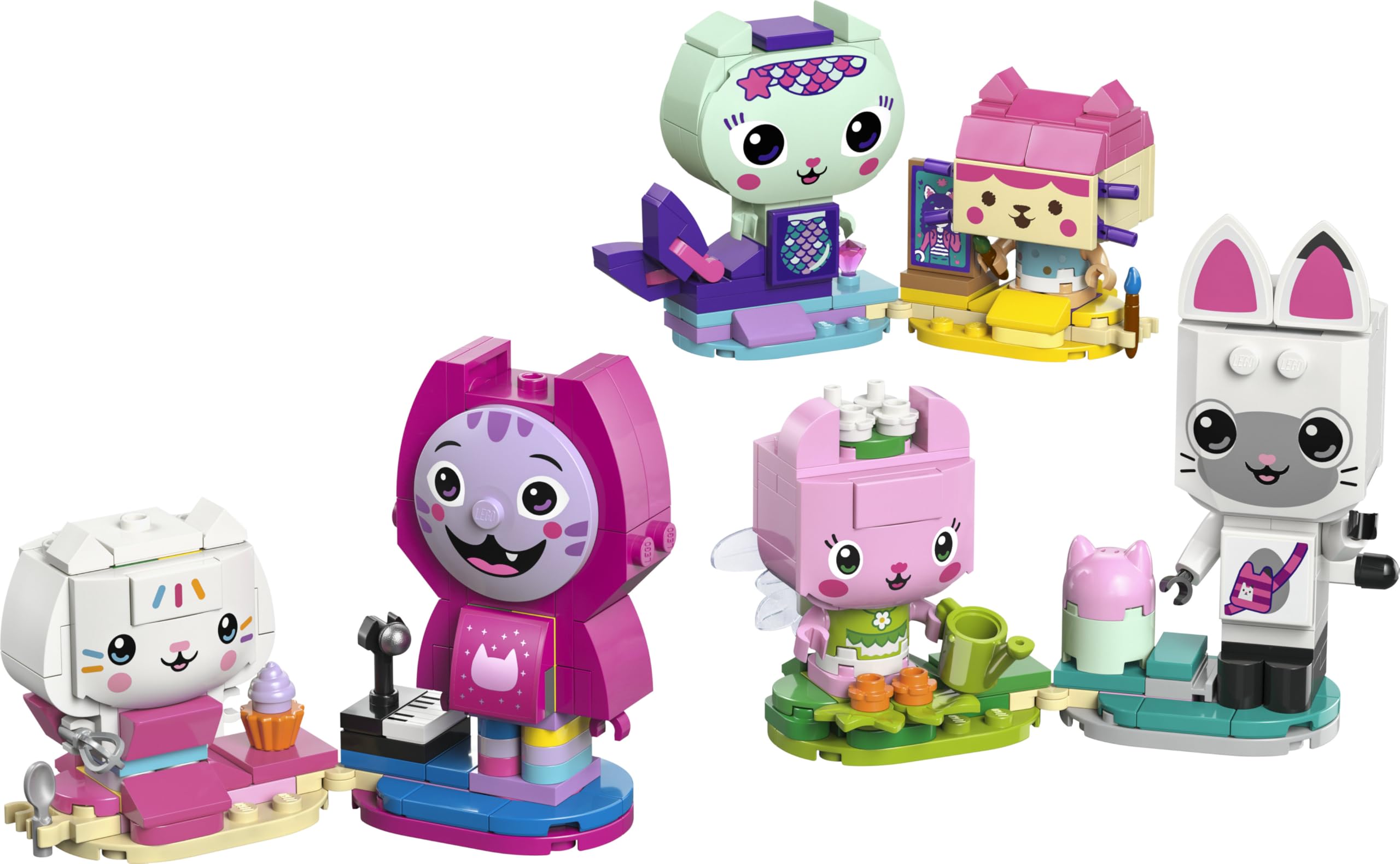 LEGO La Casa delle Bambole di Gabby Gli Amici Gattini di Gabby - Gioco Creativo con 6 Animali Giocattolo tra cui Siregatta e Gattina Fatina con Supporti - Regalo per Bambine e Fan da 6 Anni - 11215