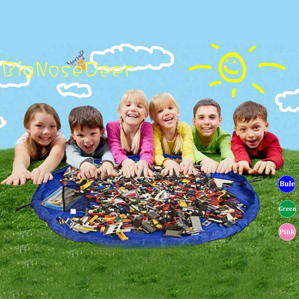 BigNoseDeer Mat Bambino Organizzatore Del Giocattolo Del Bambino 60 Pollici (150 centimetri) (Blu)
