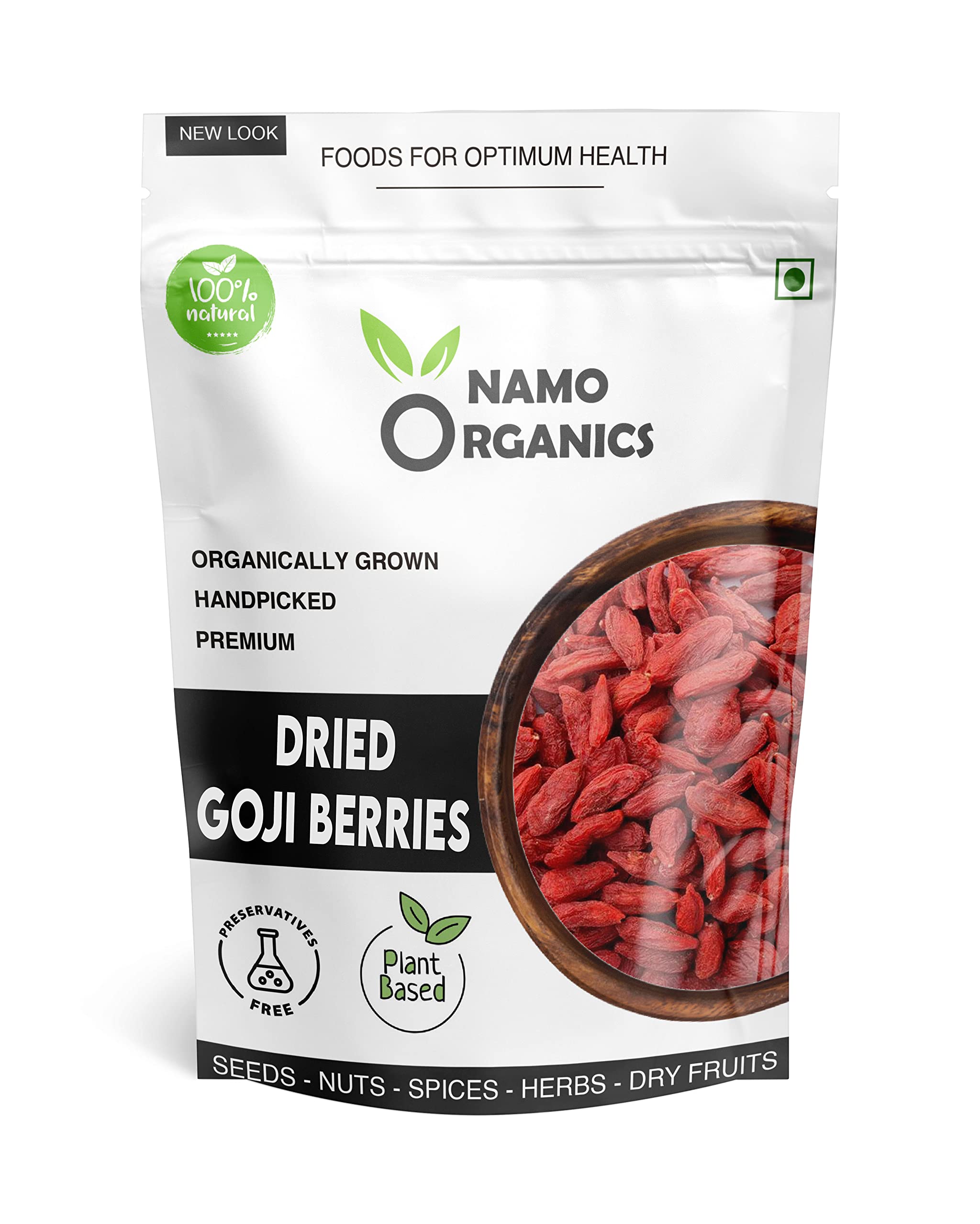 Namo Organics - Dried Goji Berries - 200 Gm - (Gluten Free, Vegan & NON GMO) Goji berry Dry Fruits