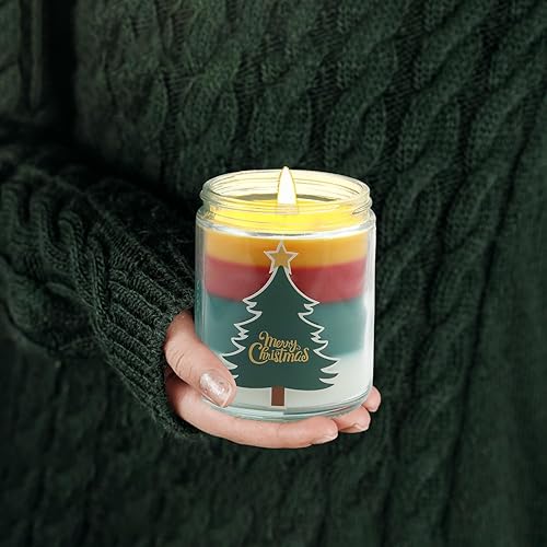 Miniatura 5 de Velas de Navidad, regalos de Navidad para mujeres, vela de aromaterapia para el hogar, velas aromáticas de cera de soja natural con aroma a vainilla