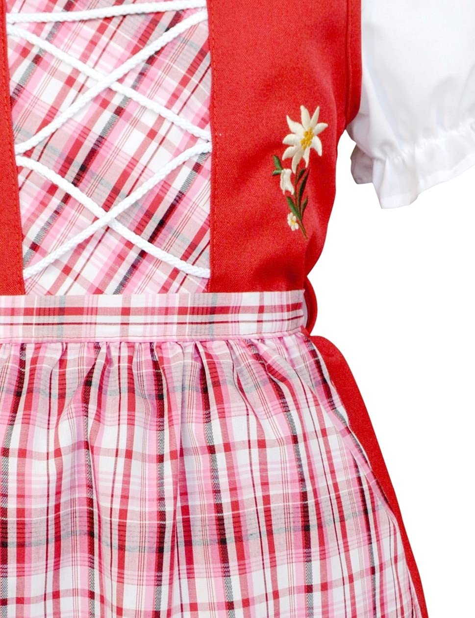 Schrammel Dziecięcy dirndl dziewczęcy dirndl haft szarotka