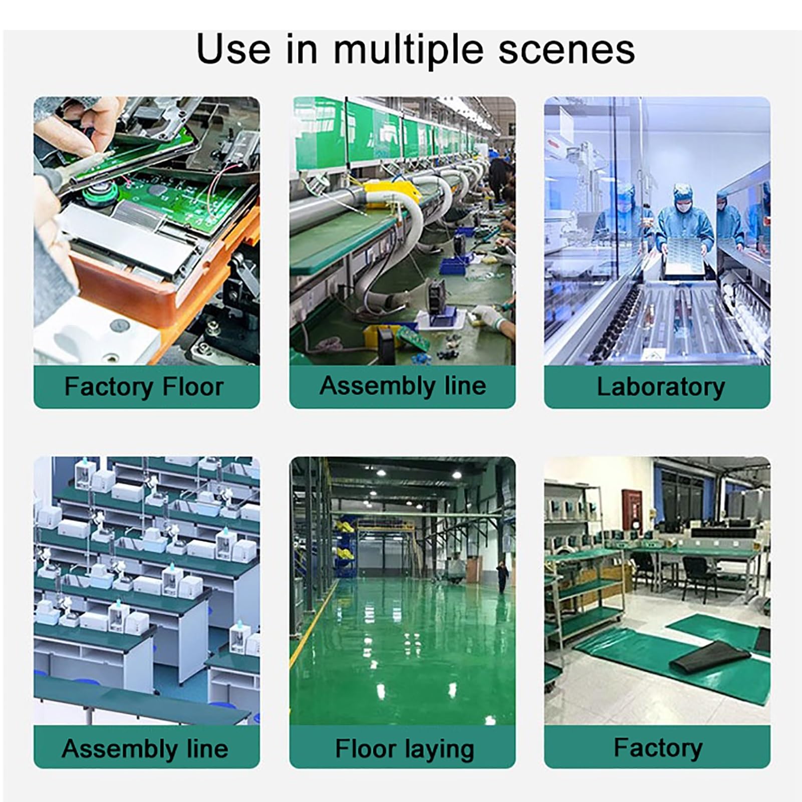 Tappetino antistatico per banco da lavoro in gomma resistente alle alte temperature, per laboratorio e manutenzione, spessore 3 mm, ideale per superfici di lavoro (60 x 1000 cm)