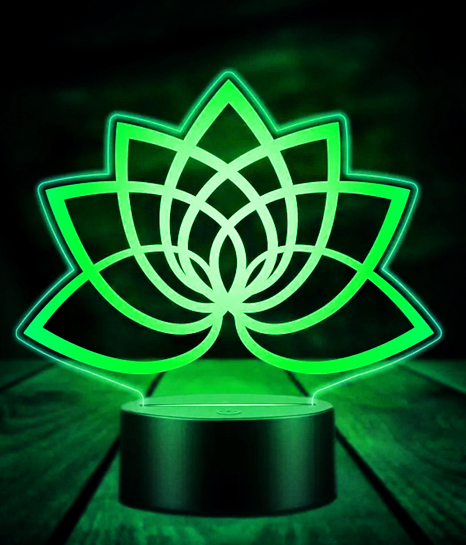 Lampa nastrojowa 3D kwiat lotosu 7 kolorów przełącznik dotykowy USB LED prezent na przyjęcie urodzinowe do domu