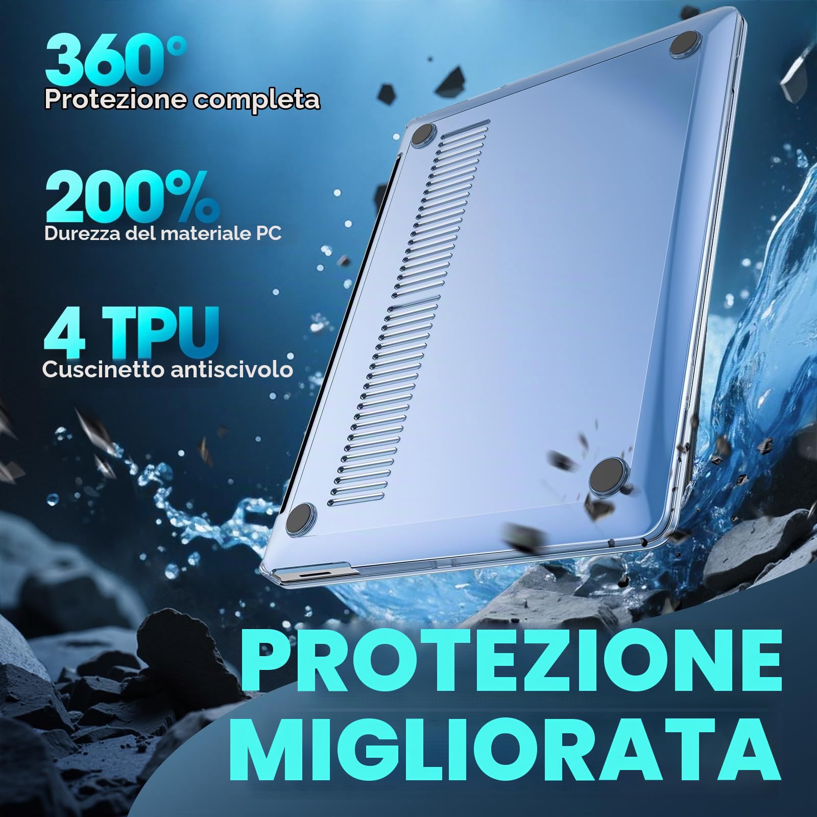 ProCase Cover Microsoft Surface Laptop 7 13,8 pollici, Custodia Duro Ultra Sottile per Surface Laptop 7 Generazione 2024 -Cristallo