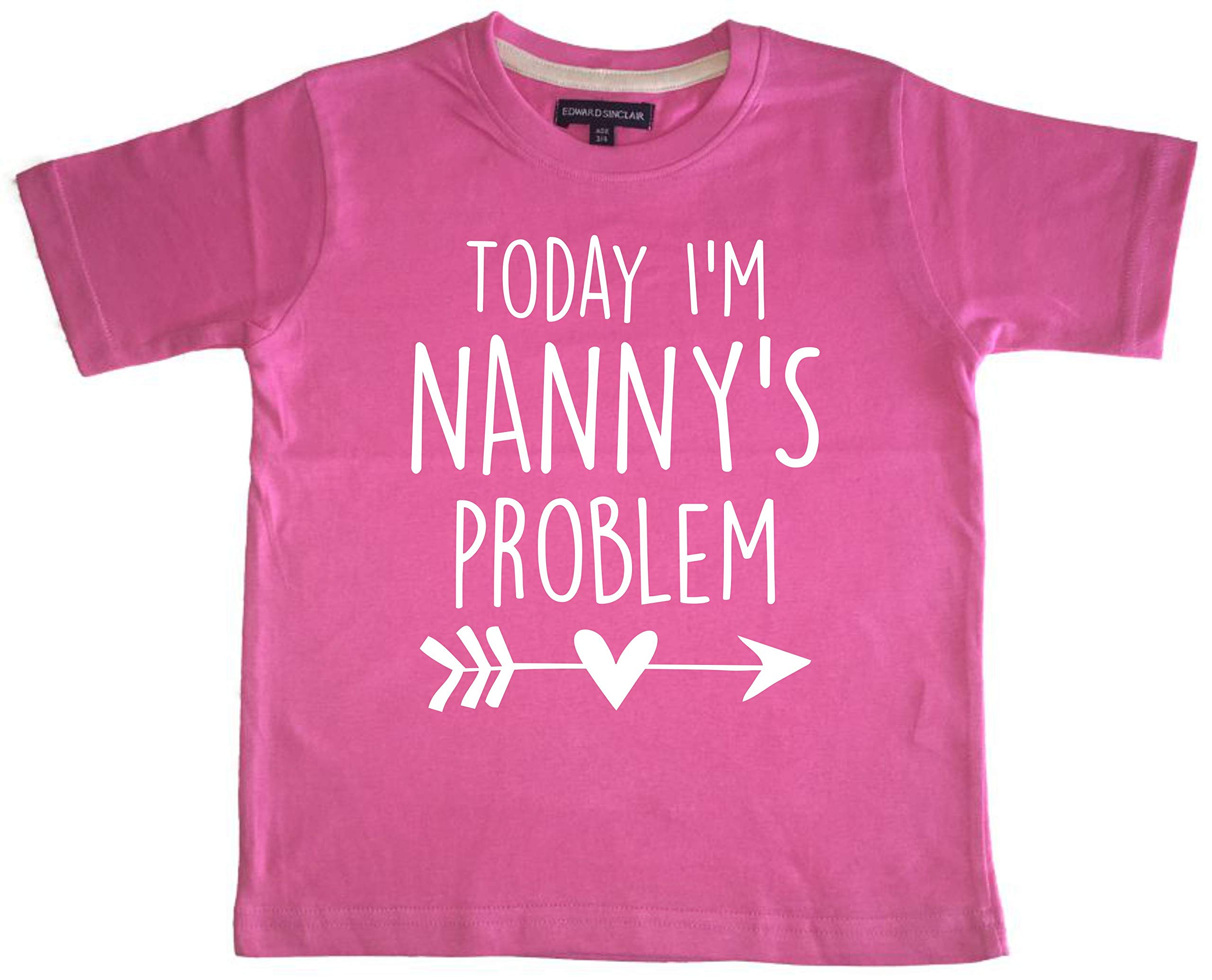 Edward Sinclair | 1-2 Years | Today I'm Nanny's Problem | Bubblegum Pink T-Shirt with White Print