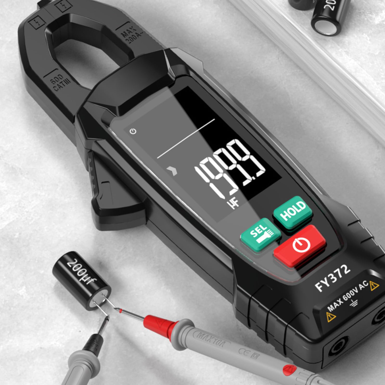 Pinza amperimétrica digital Multímetro de voltajes de corriente para ingenieros electricistas y entusiastas de la artesanía para medición precisa Pinza amperimétrica digital