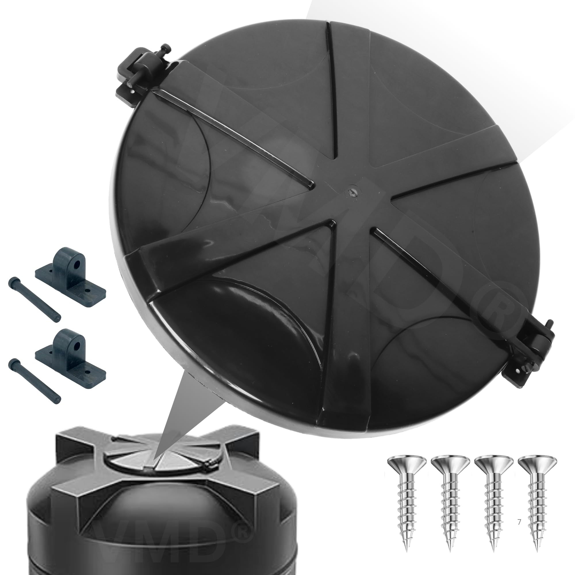 VMD Pure virgin Hevy Duty BLACK Water Tank Lid, 19.5", Hinge Type,Unbreakable, Durable Fit For All types of Tank (Pack of 1)-picture-24