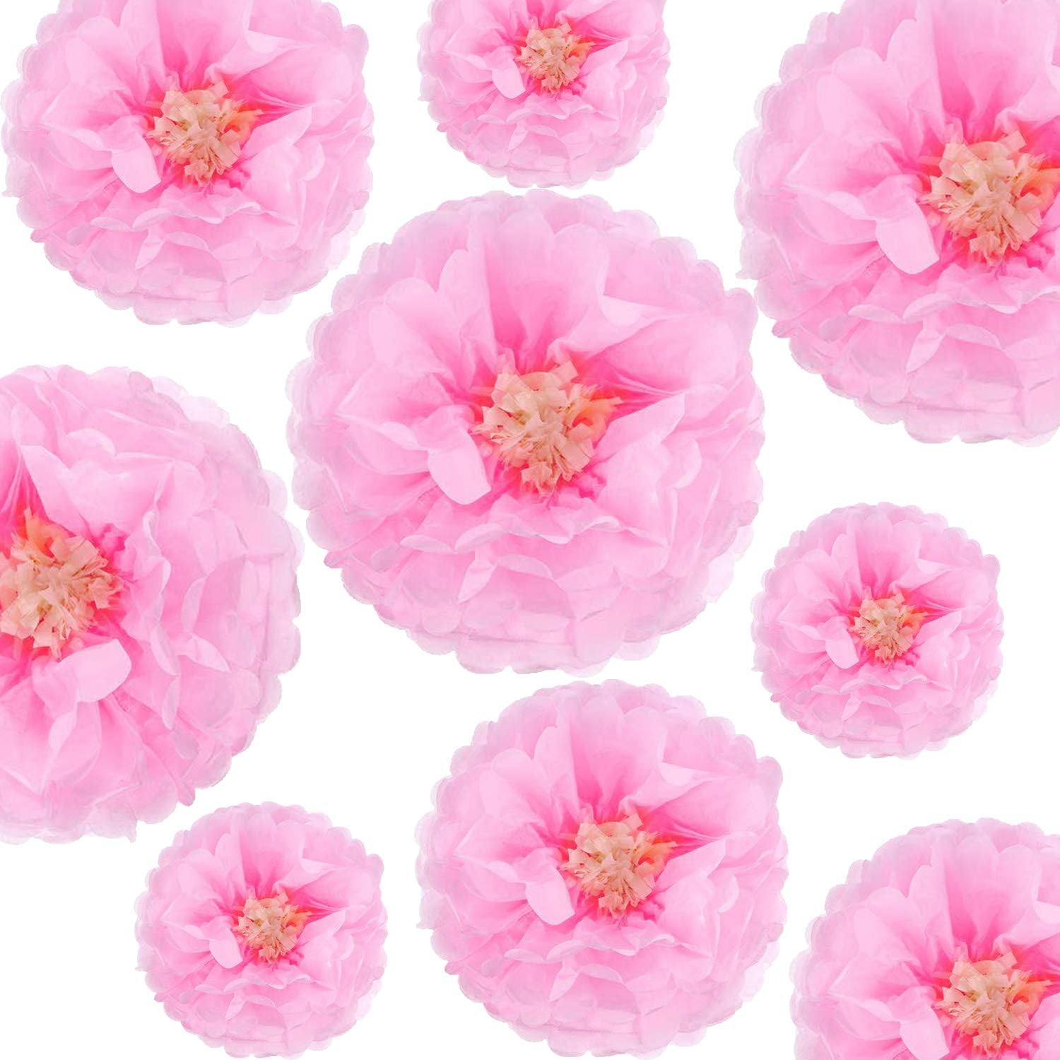 Jyukan Tissue Paper Flowers Wall Decorations 9pcs Tissue