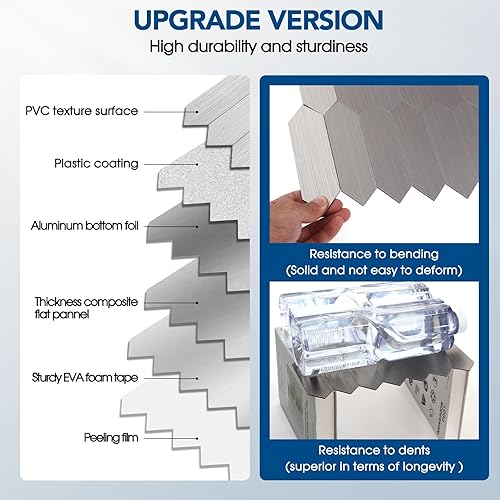 Miniatura 5 de 13 hojas hexagonales de azulejos de metal para salpicadero de cocina, para baño, lavandería y chimenea, azulejos de pared autoadhesivos para