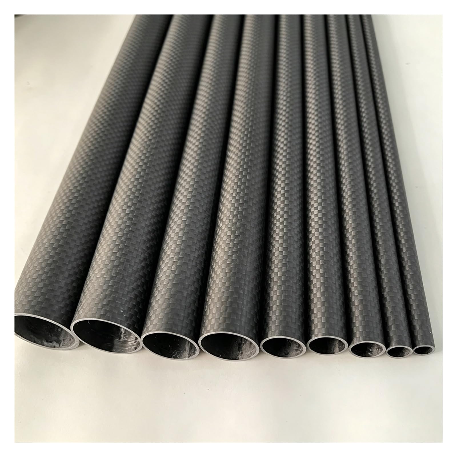 Tubo De Fibra De Carbono Tubo Redondo Hueco De Fibra De Carbono Personalizable | Tubo Redondo Hueco De Fibra De Carbono 3K De Alta Resistencia Enrollado Para Impresoras 3D/veleros(42x38x1000MM)