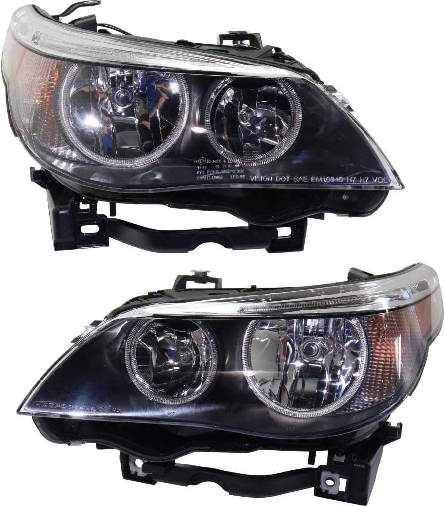 Amazon.com: For 2006-2007 BMW 525i Headlight Driver and Passenger Side ...