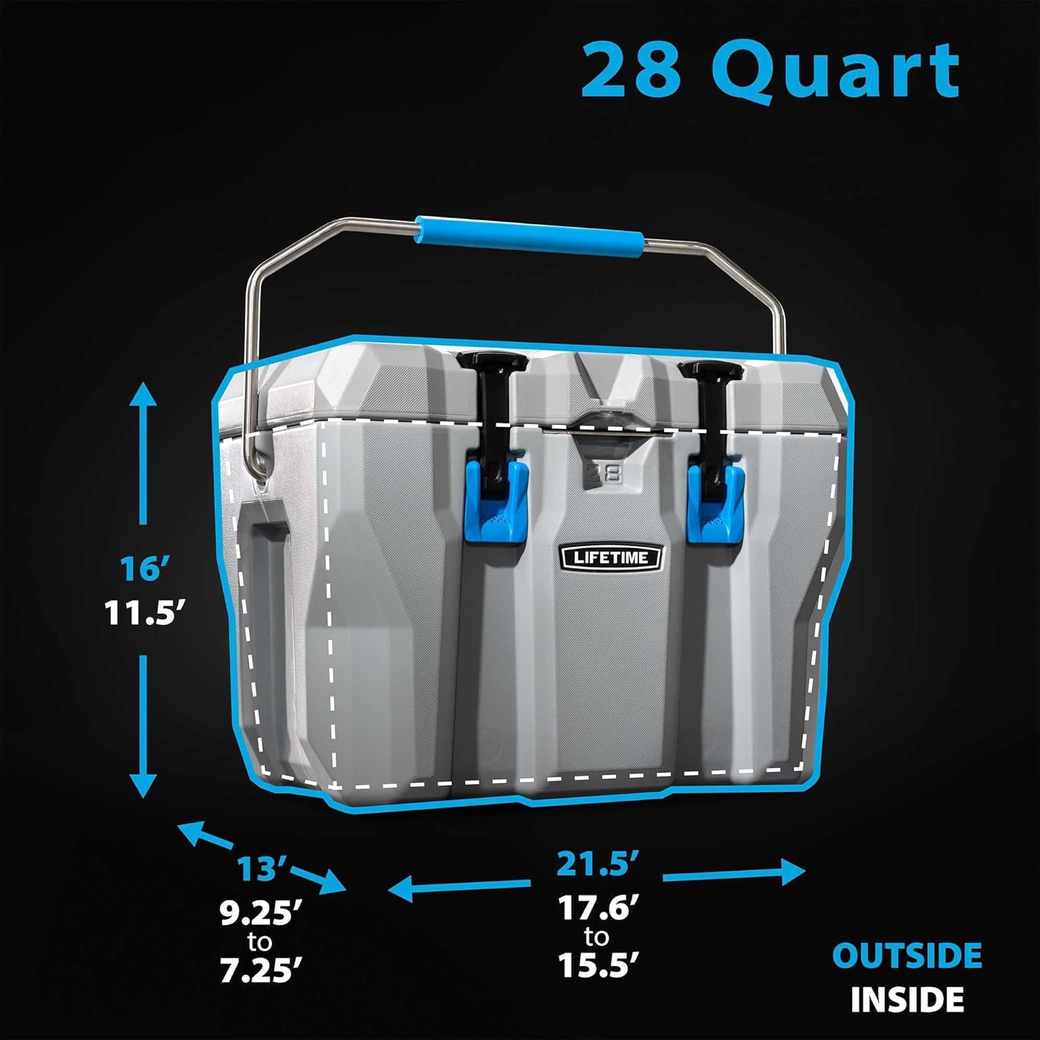 Lifetime Hard Cooler, High Performance Ice Chest