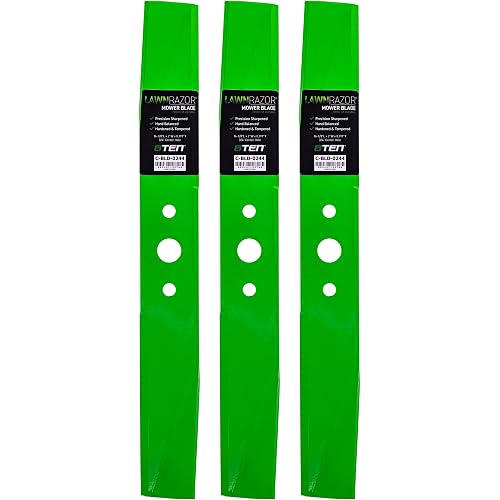 8TEN LawnRAZOR Blade Set for Simplicity Broadmoor Landlord Murray Snapper 44 Inch Deck 1716696ASM (Medium Lift) 3 Pack