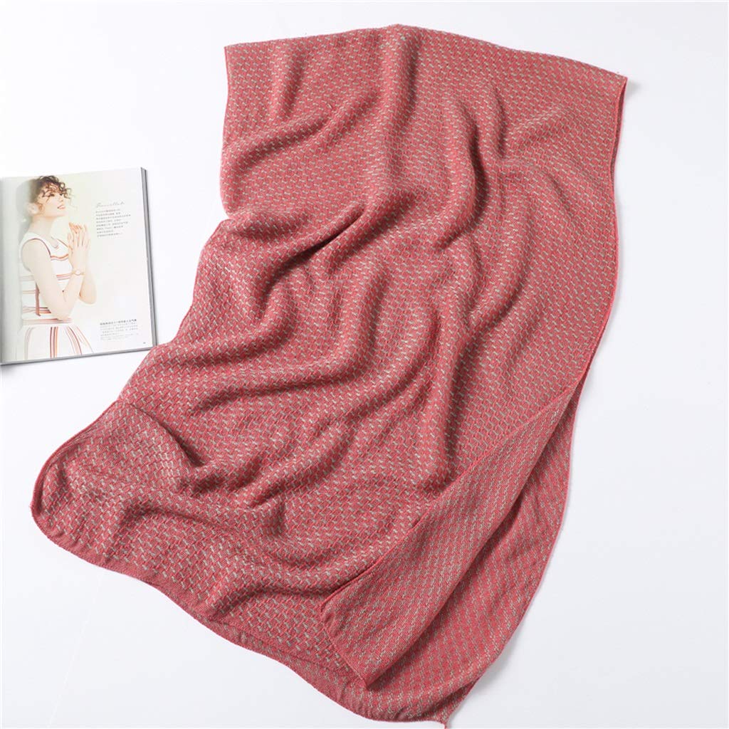 Weicher Kaschmir-Strickschal für Damen, warme Winterschals, Hijab, einfarbig, Damenschal, doppelseitig, Unisex-Schals B