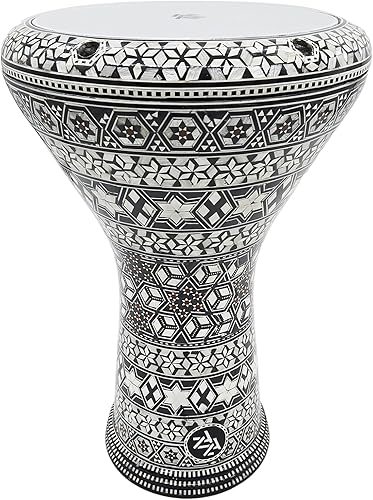 Miniatura 57 de El 17.5 pulgadas de Zaza Percussion de madreperla egipcia Darbuka Doumbek (orquídea azul)