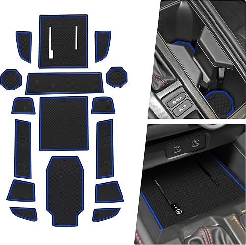 BIBIBO Honda Accord 2023 - Almohadillas para ranura de puerta y consola, juego de 16 piezas (azul)