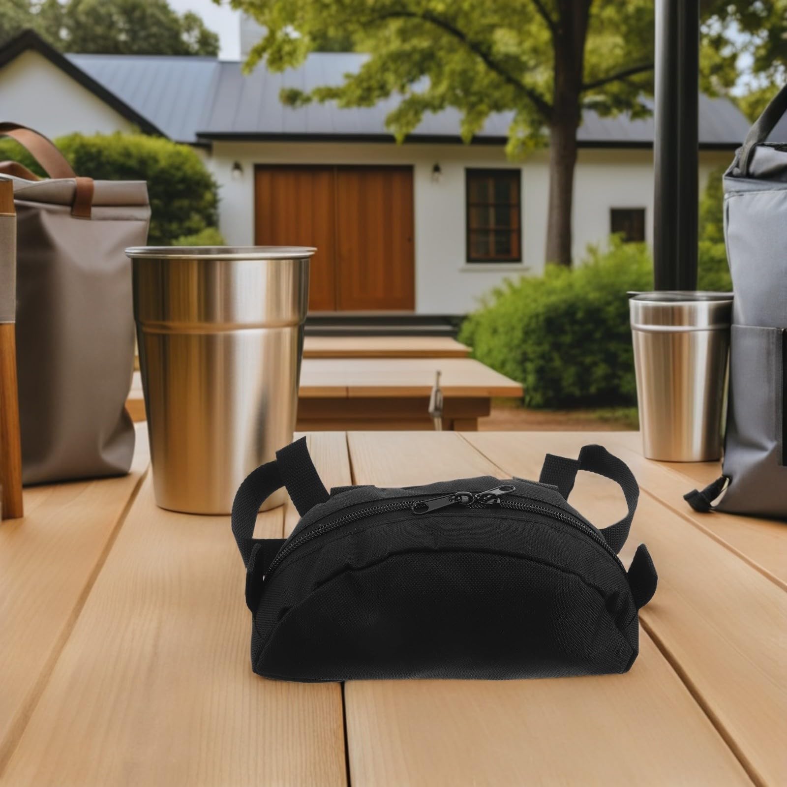 GALPADA Borsa per Bicicletta da Portapacchi Posteriore Oxford 600d Nero Scomparti Organizzati e Design Sicuro per Ciclismo Urbano e Outdoor