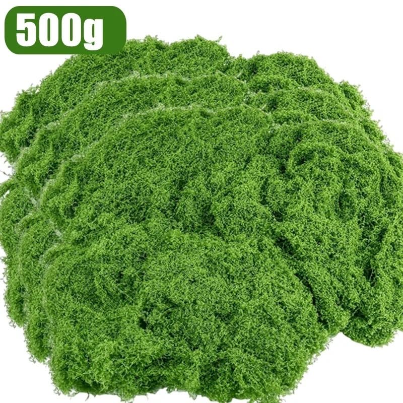 Césped de Musgo Verde Artificial Eterno, Mini Paisaje, Hierba Falsa, Manualidades DIY, habitación, jardín, Plantas, Decoraciones for macetas(500g)