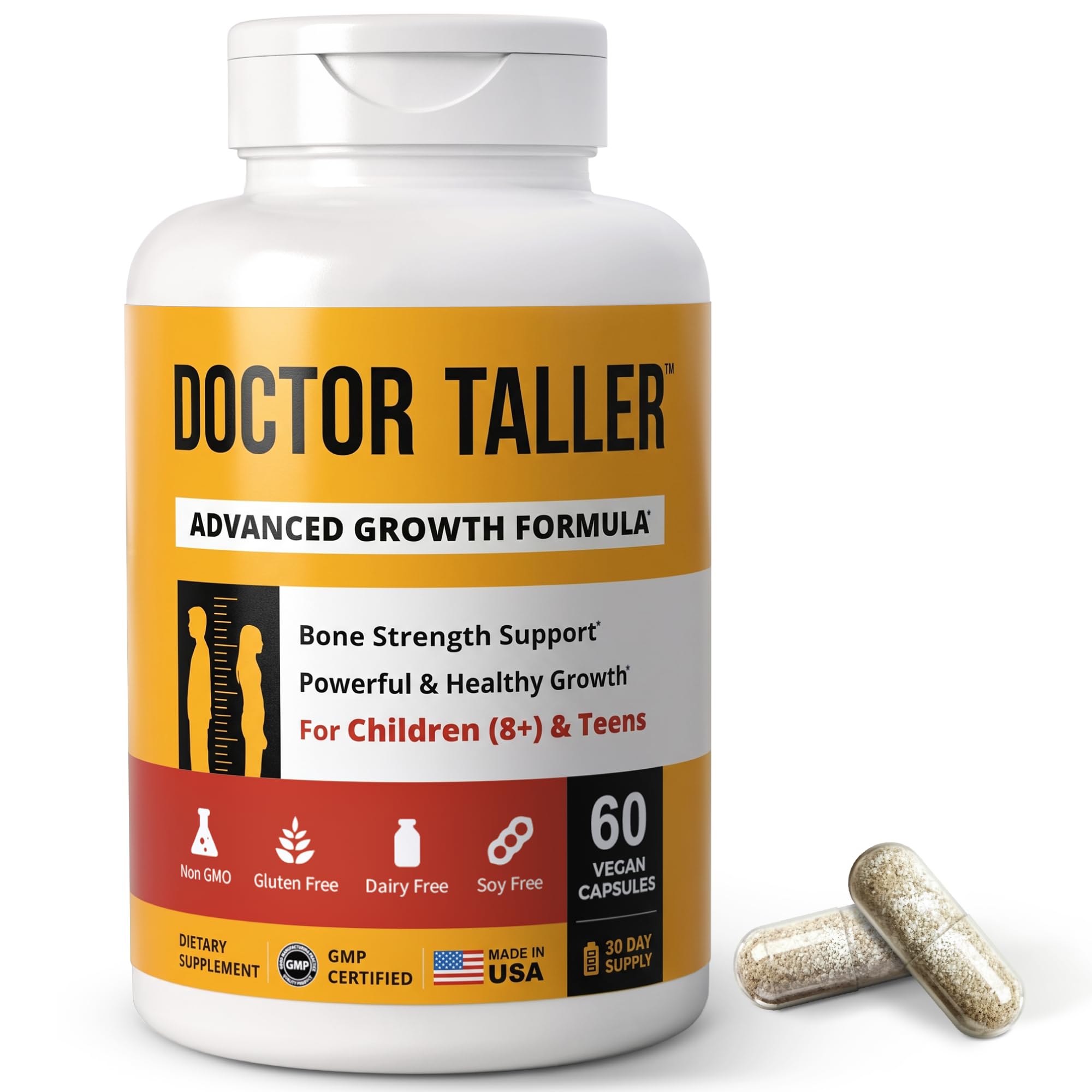 Doctor Taller Kids - Kids Multivitamins, Toddler Vitamins - Support Bone Strength, Enhanced Immunity with Calcium, Multivitamins for Ages 2 to 9 - Grape Flavor - 90 Chewable Tablets | 6 Weeks Supply — Amazon image 10