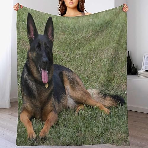 Miniatura 8 de Manta  Manta de pastor alemán, manta de franela suave para cama y sofá (30 x 40 pulgadas)