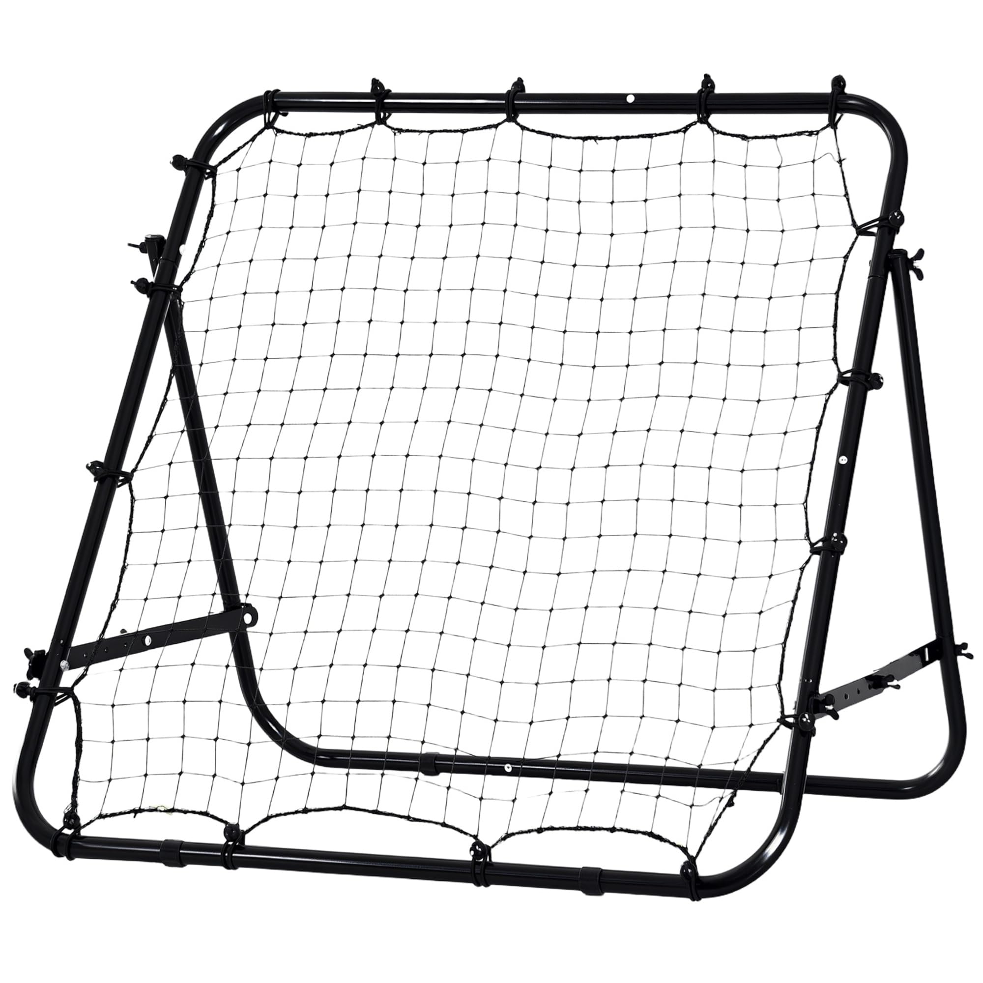 HOMCOM Rebounder Net Kids Adults Football Training Aid Adjustable in Black