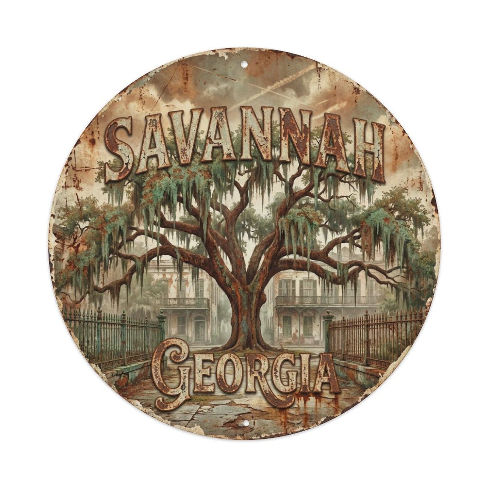 Galvaxio Style Retro Travel Usa Savannah Metal Tin Sign