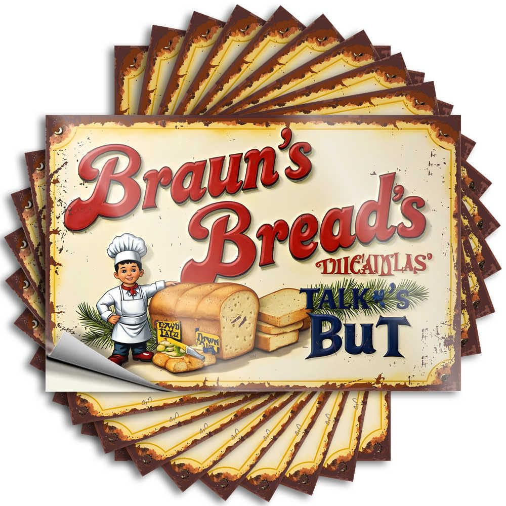 Book Saying Aesthetic Decals, Decor for Bedroom Cute Pattern Design for Things Notebook | Laptop Removable Vinyl Braun's Bread's Delicious Talk But(12X18CM)