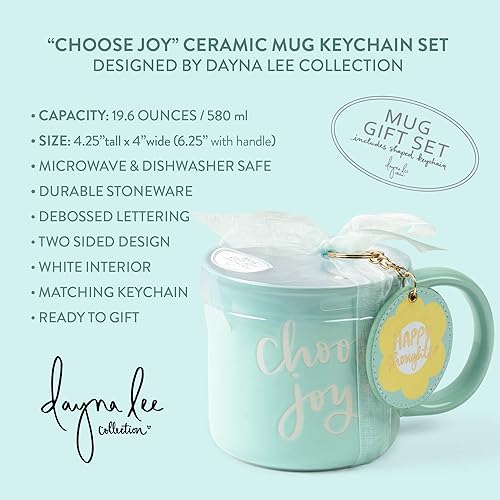 Miniatura 2 de WORLD TRAVELER Eccolo - Taza de café de cerámica y dije para llavero, taza de té grande, apta para lavavajillas y microondas, juego de llavero y