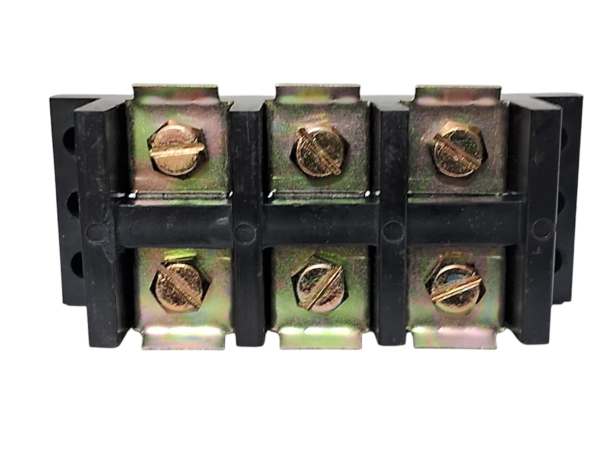Control Panel 100 AMP. 3 Ways Bakelite Connector Strip (open type) Double Row # Black Colour Terminal (Pack of 1)-image-25