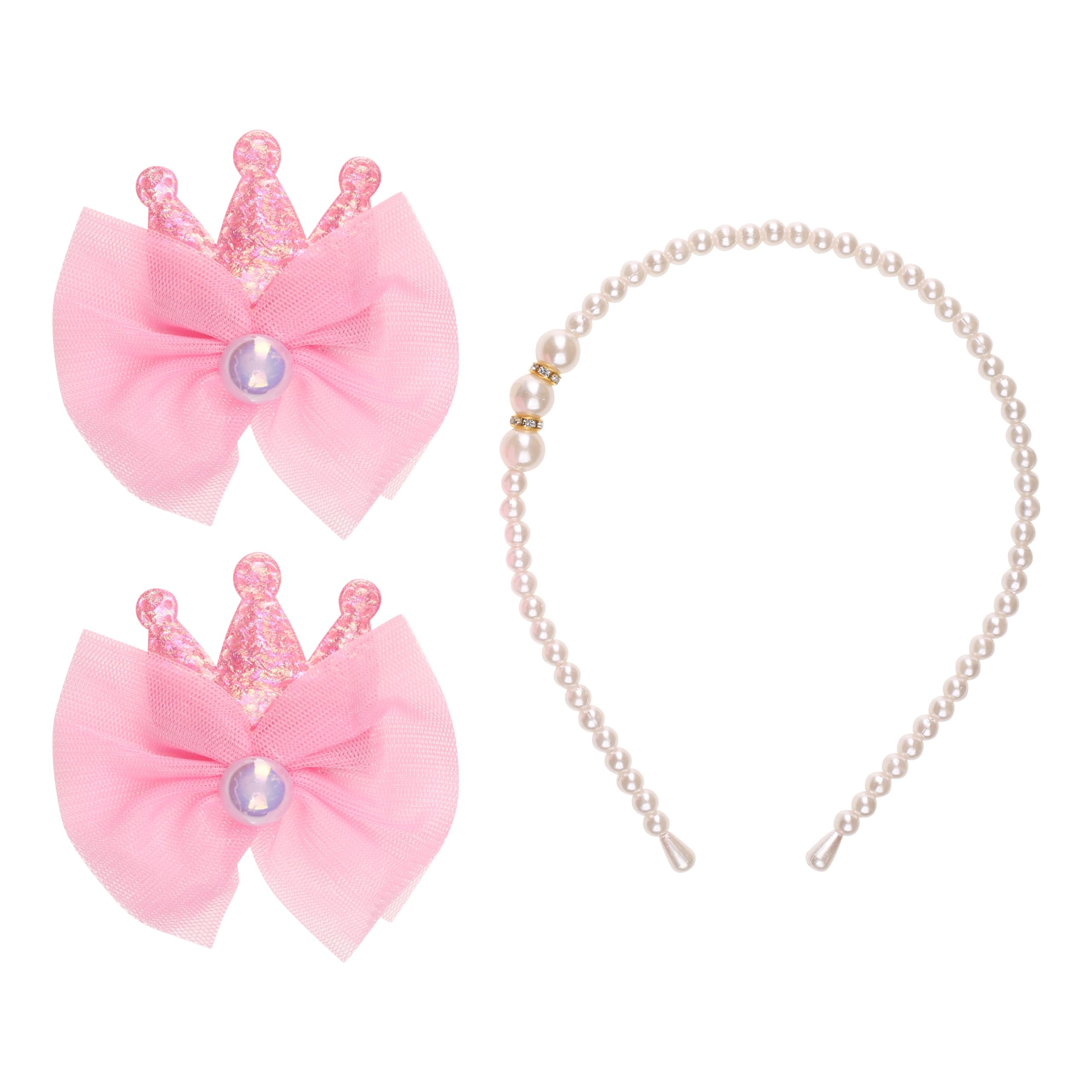 Lillypupp elegant hair accessories Headband hairclips combo gift set for baby kids girls. Wedding Matching white Pearl hairbands and princess bow clip (1-10 years) (DARK PINK) (B0D22CQNW2) Amazon Price History, Amazon Price Tracker