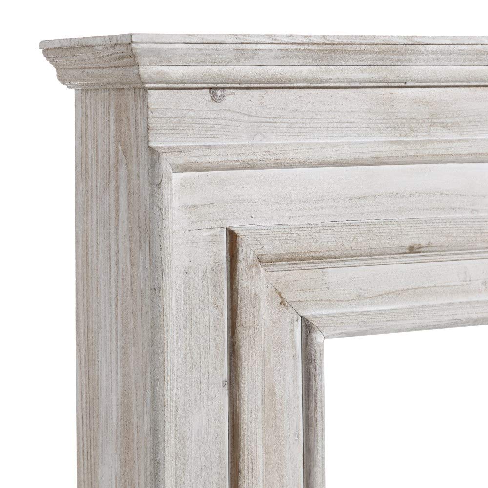 Frontal de Chimenea Madera de Abeto Madera MDF 117 x 20 x 102 cm