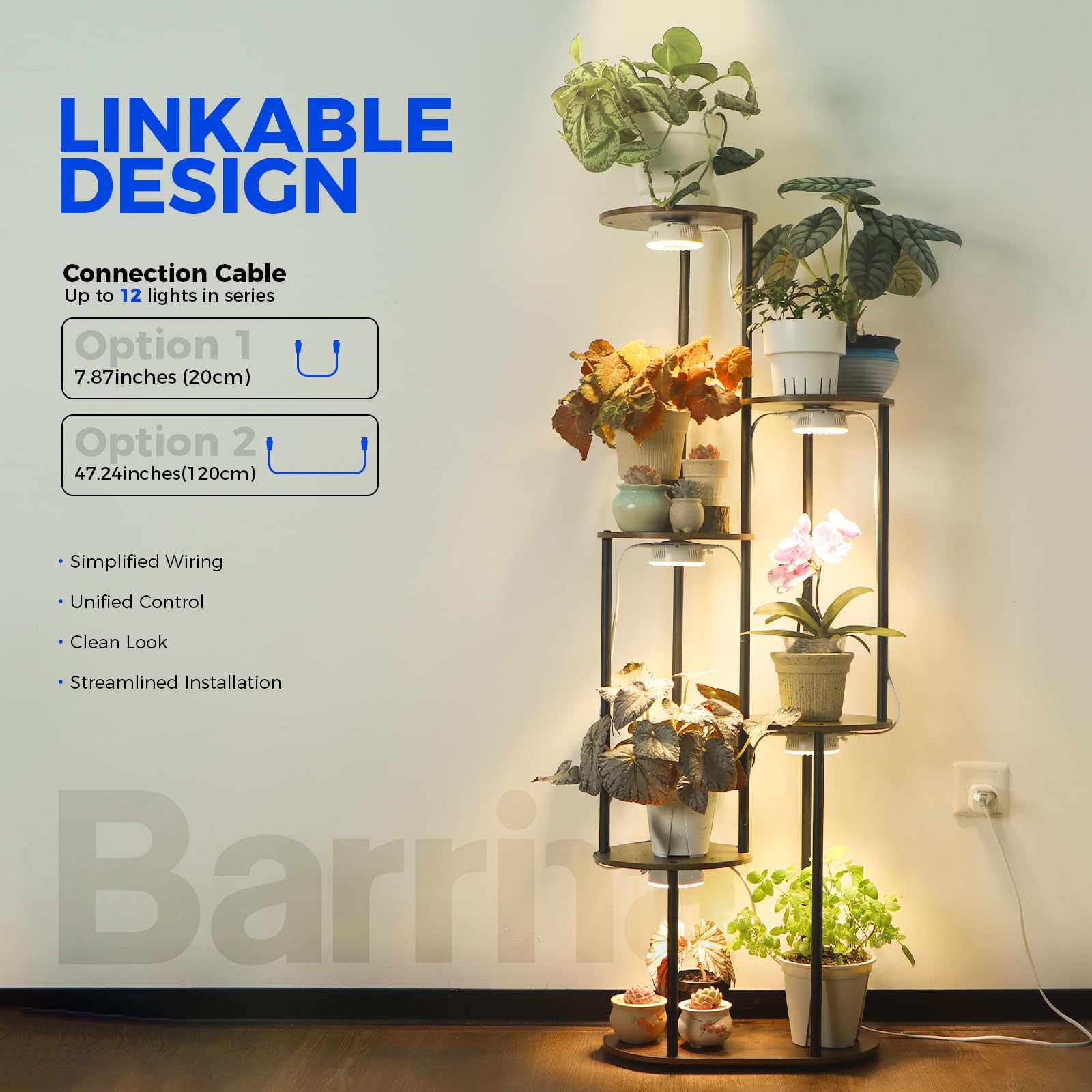 Barrina Orbgrow OG09 Puck Pflanzenlampe mit Timer, 660nm rote LEDs 18W(2x9W), Vollspektrum-LED Grow Lampe für Zimmerpflanzen, Magnetisch, 4H/8H/12H Timer, 5 Dimmstufen für Pflanzenregale, 2er