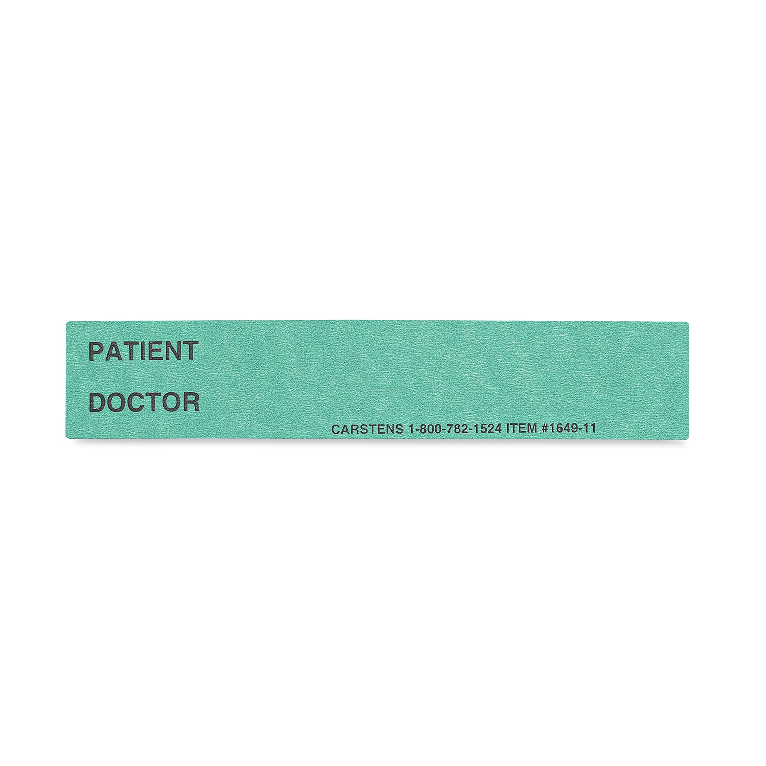 Carstens - Aqua Patient/Doctor Preprinted ID Cards for 1.5 – 4” Ring Binder Spines - Pack of 100 (1649-13) - Ideal Medical Record Labels for 3 Ring Binders