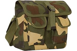 Rothco Mens Small Canvas Crossbody Ammo Shoulder Bag - Adjustable Camouflage Waist...