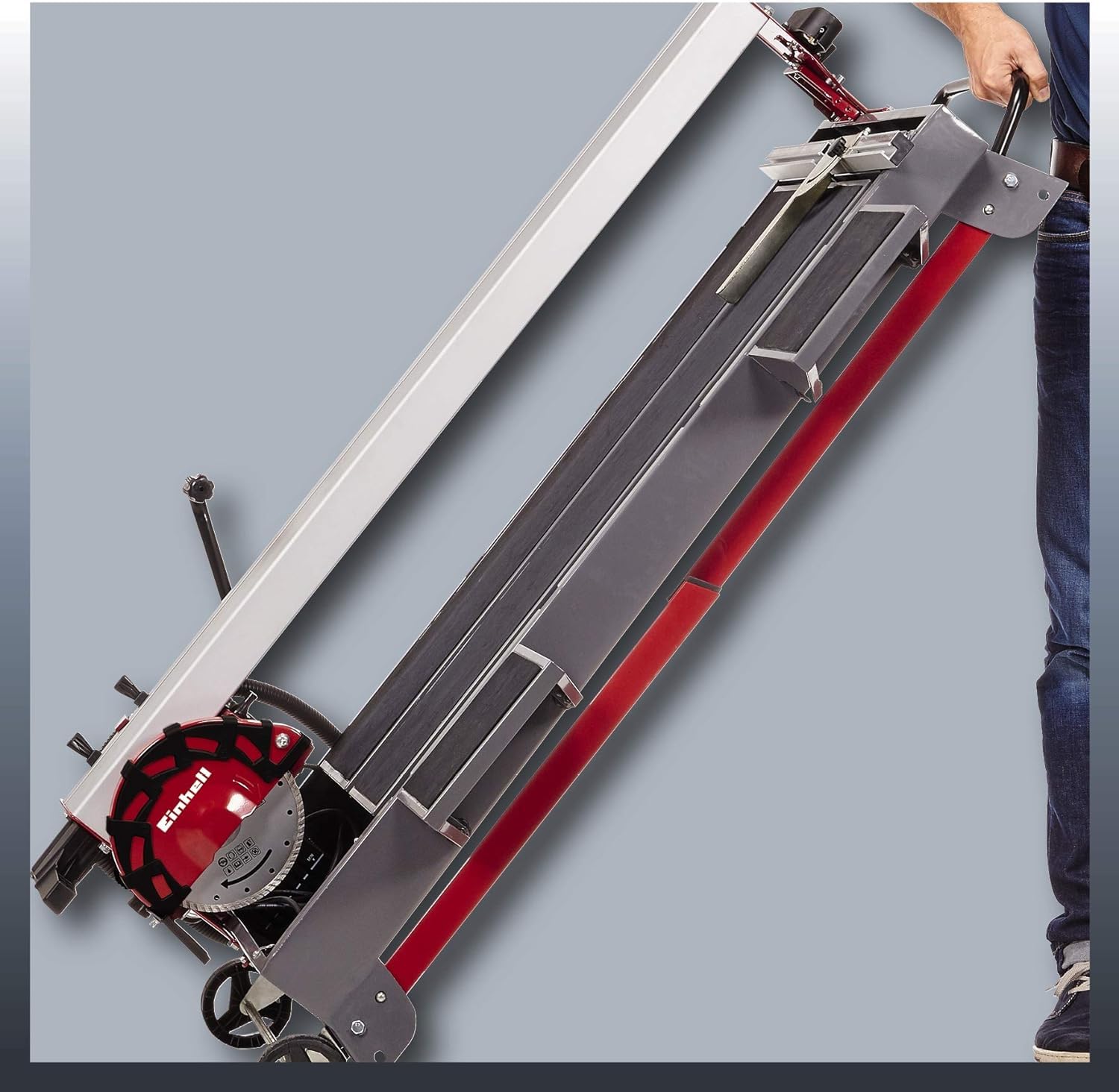 Einhell 4301220 - Mesa de corte ceramico refrigerada por agua TE-TC 920 UL Expert, 900 W, 240 V, disco de diamante 200 x 25,4 mm, rojo2