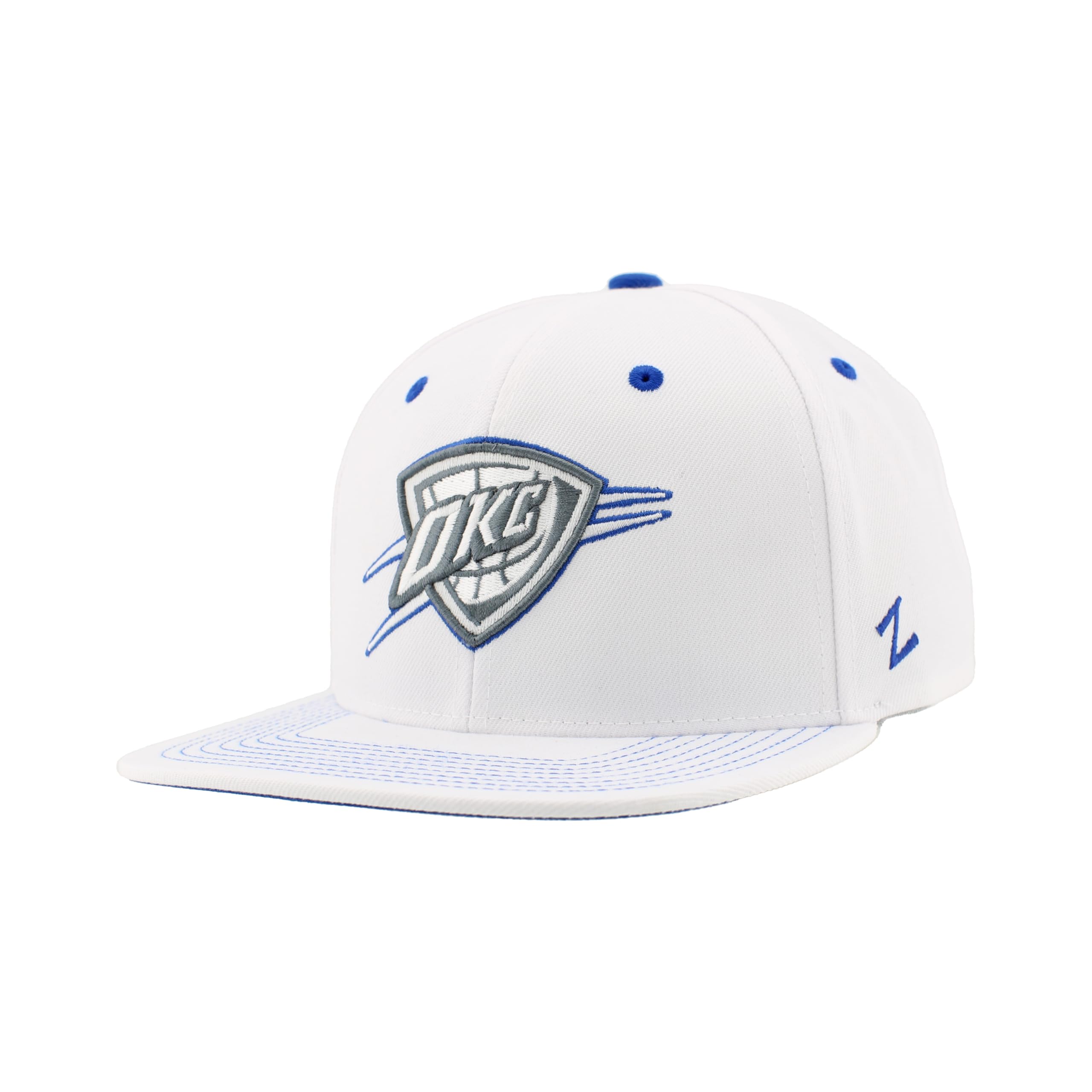 ZHATS NBA Officially Licensed Adjustable Snapback Hat Flat Bill Z11 Pop White