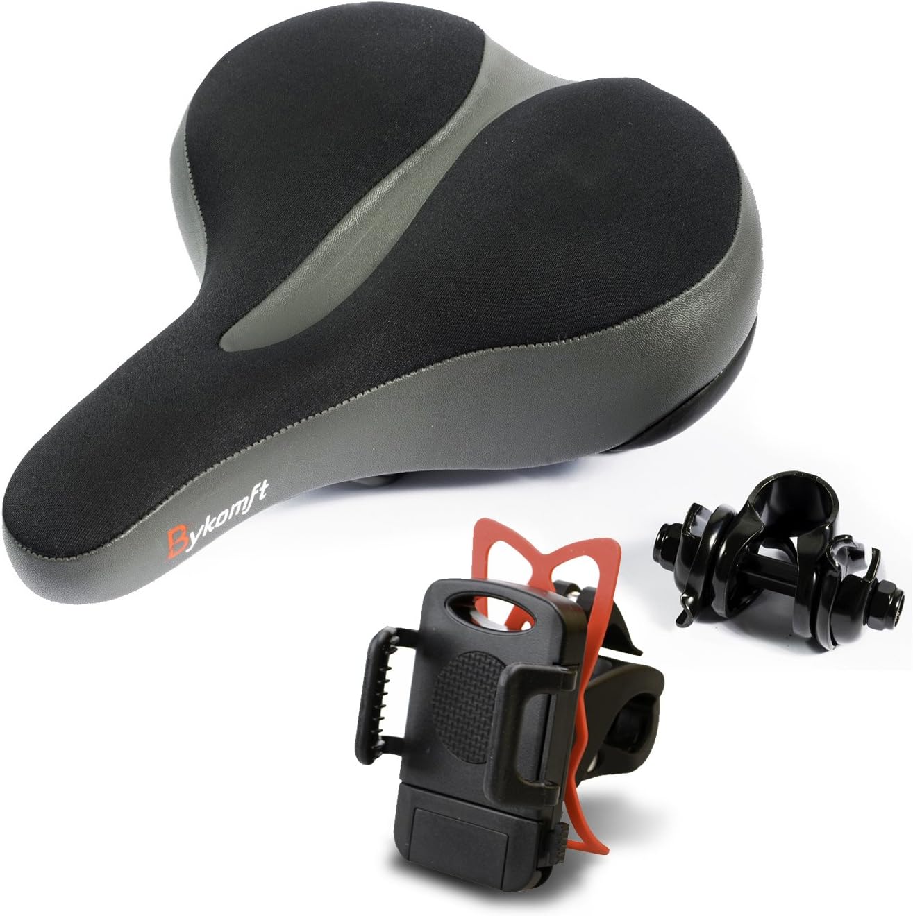 Premium Extra Soft Bike Seat for Men Comfort - Gel Cushion Dual Spring Designed Suspension - Anatomic Relief System - Bicycle Wide Seat - Bike Seat Women